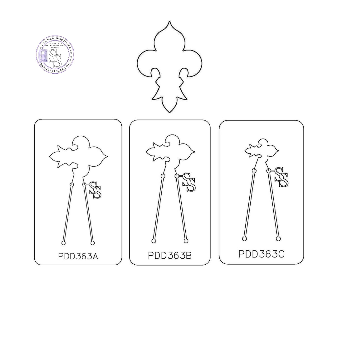 PANCAKE DIE PDD363 DESIGN 63 FLEUR-DE-LIS